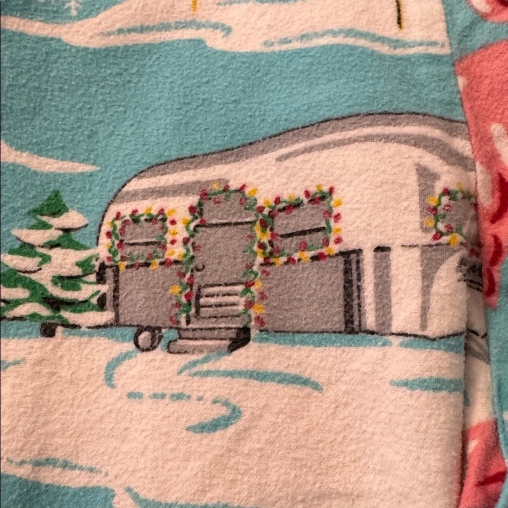 Nick & Nora Blue Pajama Top with Flamingo Design - Picture 4 of 4